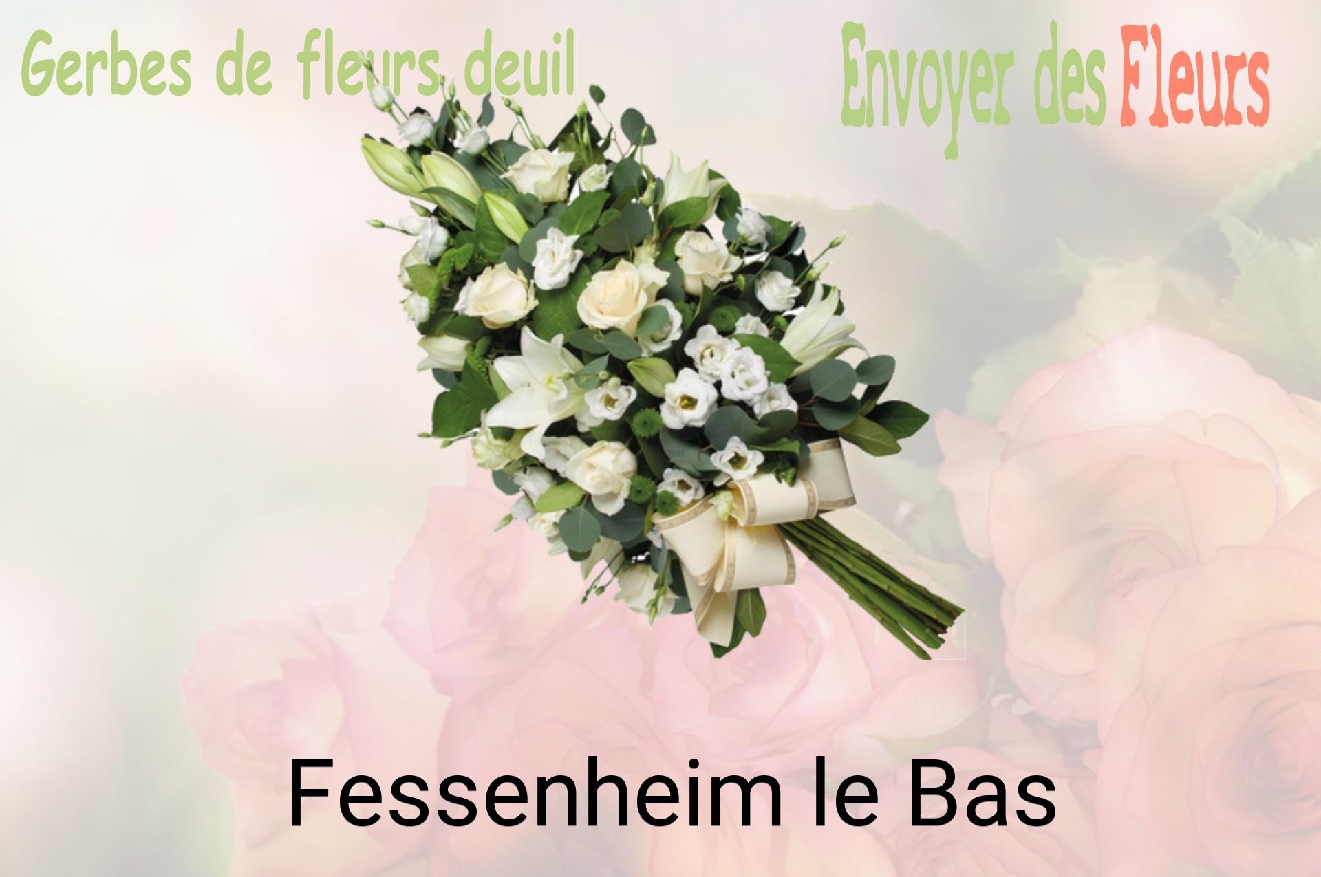Gerbe de fleurs de deuil livrée à Fessenheim-le-Bas